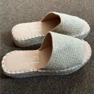 Coconuts by Matisse Natural Woven Espadrille Slide Sandals
